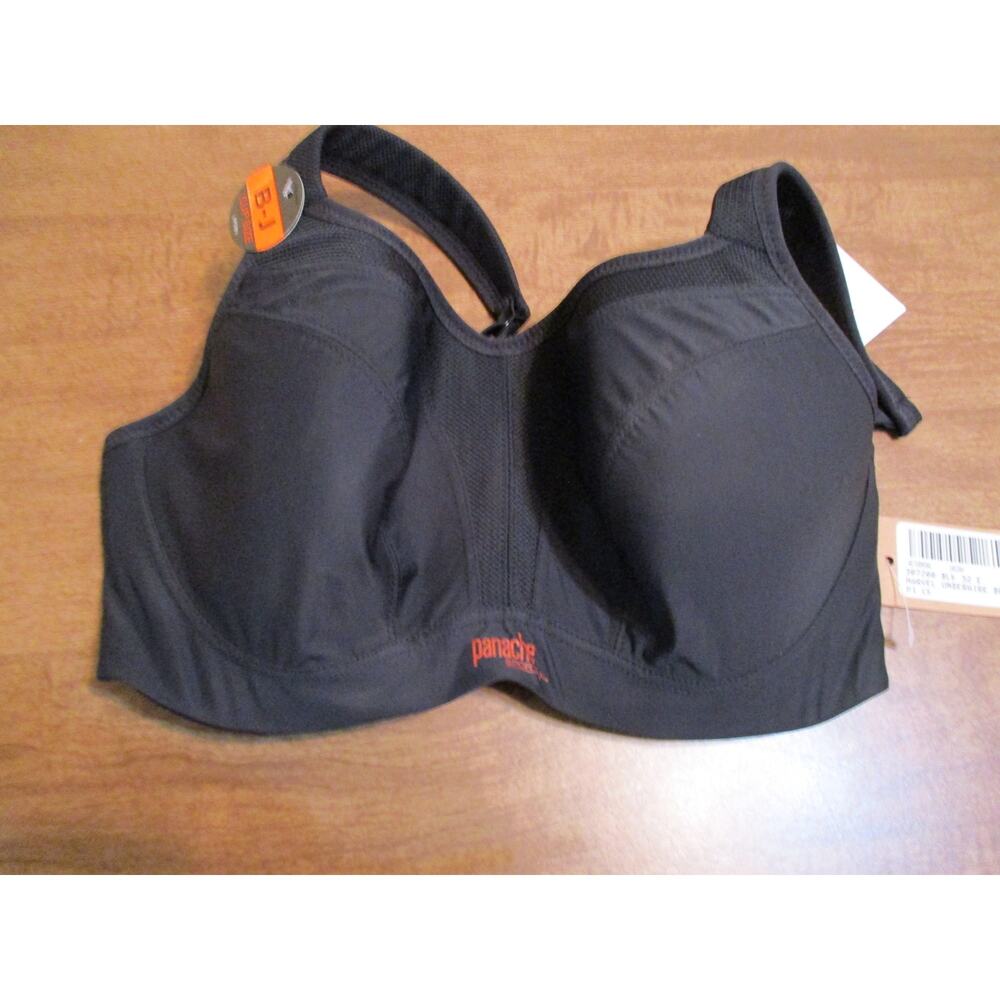 PANACHE UNDERWIRE SPORTS BRA 5021 BLACK 32B-J